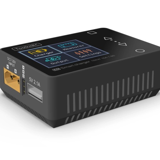 ToolkitRC M6 150W 10A DC 1-6S Mini Pocket Servo Tester Outil Récepteur Signal Multi-fonction Balance Chargeur RC Drone Lipo Batterie